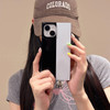 Reezaddin Rectangle Black White Colorblock Phone Case Compatible with iPhone 16NOT Pro 2024Classic Trendy Chic Color Com