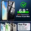 MOZOTER for iPhone 16 Pro Max Case WaterproofIPX8 Underwater CaseFull Body Shockproof Military Dropproof Clear Sound Qua