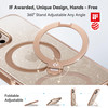CASEKOO Gold Sparkle 360 Spin Magnetic Stand for iPhone 16 Pro Case Fit for MagSafe 16FT Drop Protection Chic Design for