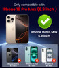 LEKEVO Magnetic for iPhone 16 Pro Max Case Compatible with MagSafeBuiltin Camera Lens Protector Slim Soft Silicone Bumpe