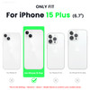 ORNARTO Compatible with iPhone 15 Plus Case 67 Slim Liquid Silicone 3 Layers Full Covered Soft Gel Rubber Cover Protecti