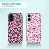 SuzaCase Clear Case for iPhone 16 iPhone 16 Case with Stylish Cherry Blossoms Watercolored Printed Durable Clear Shockpr