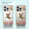 SuzaCase Clear Case for iPhone 16 Pro Max iPhone 16 Pro Max Case with Stylish Humming Bird Floral Printed Durable Clear