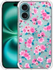 SuzaCase Clear Case for iPhone 16 Plus iPhone 16 Plus Case with Stylish Rose Floral Pattern Pink Printed Durable Clear S
