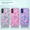 SuzaCase Clear Case for iPhone 16 Plus iPhone 16 Plus Case with Stylish Rose Floral Pattern Pink Printed Durable Clear S