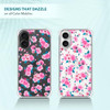 SuzaCase Clear Case for iPhone 16 Plus iPhone 16 Plus Case with Stylish Rose Floral Pattern Pink Printed Durable Clear S