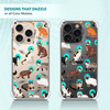 SuzaCase Clear Case for iPhone 16 Pro iPhone 16 Pro Case with Stylish Space Cat Pattern Printed Durable Clear Shockproof