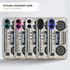 GlamCase for iPhone 16 Plus iPhone 16 Plus Case Vintage Radio Cassette Recorder Printed Slim Sleek Cute Plastic Hard Pro