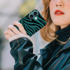 GlamCase for iPhone 16 Plus iPhone 16 Plus Case Zebra Teal Print Pattern Design Printed Slim Sleek Cute Plastic Hard Pro