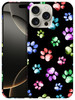 GlamCase for iPhone 16 Pro Max iPhone 16 Pro Max Case Dog Paw Watercolour Print Printed Slim Sleek Cute Plastic Hard Des