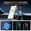 Crystal Clear Strong Magnetic Case for iPhone 1314 with 360 Rotatable Ring Stand Compatible with MagSafe Magnetic Car Ph