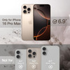 JETech Case for iPhone 16 Pro Max 69Inch Shockproof Phone Bumper Cover Solid Color Matte TPU Frame AntiScratch Clear Bac