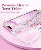 GVIEWIN for iPhone 16 Plus Case Floralwith Screen ProtectorCamera Lens ProtectorNon YellowingSoft Shockproof Clear Phone