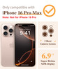 GVIEWIN for iPhone 16 Pro Max Case Floral with Screen ProtectorCamera Lens ProtectorNon Yellowing Slim Shockproof Clear