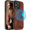 LOHASIC for iPhone 16 Pro Max Leather Case Compatible with MagSafe Slim Luxury PU NonSlip Grip Rugged Bumper Shockproof