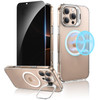 Ruky for iPhone 16 Pro Max Case with Privacy Screen Protector with Detachable Buttons Compatible with MagSafe and Stand