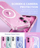 BERFY Magnetic for iPhone 16 Case Compatible with Magsafe with Screen Protector Camera Lens Protector NonYellowing Clear