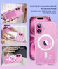 BERFY Magnetic for iPhone 16 Case Compatible with Magsafe with Screen Protector Camera Lens Protector NonYellowing Clear