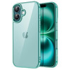 JETech Case for iPhone 16 61Inch NonYellowing Shockproof Phone Bumper Cover AntiScratch Clear Back Teal