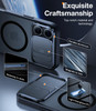 TORRAS for iPhone 16 Pro Max Case with Slide Camera Cover Rotatable Kickstand Magnetic Shockproof Military Grade Drop Pr