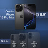 JETech Matte Case for iPhone 16 Pro Max 69Inch Shockproof Military Grade Drop Protection Frosted Translucent Back Phone