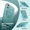 SURPHY 360 Magnetic Stand for iPhone 16 Case with Finger Ring Compatible with MagSafe with Screen Protector Ring Stand a