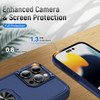 Kainevy Phone Case for iPhone 16 Pro Max with Metal Ring Stand SiliconePC Hybrid Cover Heavy Duty Rugged Military Grade