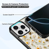 MMYAJT Cute BeeLight Spring Bumblebee Phone Case Fit for iPhone 16 Pro Shockproof Designed Floral Bees Phone Case Cover
