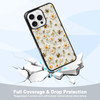 MMYAJT Cute BeeLight Spring Bumblebee Phone Case Fit for iPhone 16 Pro Shockproof Designed Floral Bees Phone Case Cover