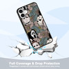 MMYAJT Horror Flowers Scary Phone Case Fit for iPhone 16 Plus TPU iPhone Case Shockproof Ghostface Fashion Design Phone