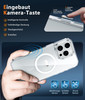 FNTCASE for iPhone 16 ProMax Case Clear Magnetic Phone Cases Compatible with Magsafe Slim Anti Yellowing Military Grade