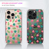 GlamCase for iPhone 16 Pro iPhone 16 Pro Clear Case Flamingo Tropical Leaf Pattern Design Printed Durable Clear Shockpro