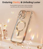 Meifigno for iPhone 16 Pro Max Case with 2X Privacy Screen Protectors Glitter Card Wrist StrapCompatible with MagSafe Su