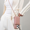 LAMEEKU Compatible with iPhone 16 Pro Case Wallet with Card Holder RFID Blocking Wrist Strap Crossbody Phone Cover for W