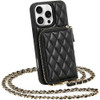 LAMEEKU Compatible with iPhone 16 Pro Case Wallet with Card HolderRFID Blocking Wrist Strap Crossbody Phone Cover for Wo