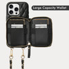 LAMEEKU Compatible with iPhone 16 Pro Case Wallet with Card HolderRFID Blocking Wrist Strap Crossbody Phone Cover for Wo
