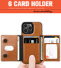 LOHASIC for iPhone 16 Pro Max Case Wallet 6 Card Holder RFID Blocking Compatible with MagSafe Detachable Portfolio Back