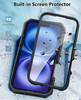 FNTCASE for iPhone 16 Plus Case Military Grade Rugged Cell Phone Cover with Kickstand Holster Shockproof TPU Protection