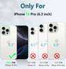 FNTCASE for iPhone 16 Pro Case Military Grade Drop Proof Protection Mobile Cover with Kickstand Matte Textured Rugged Sh