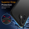 EUMADOVE for iPhone 16 Case Translucent Matte Phone Cover 10 FT Military Grade Drop Protection Slim Durable Shockproof P