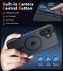 FNTCASE for iPhone 16 Case Camera Control Capture Protection Magnetic Matte Translucent Phone Case Military Grade DropPr