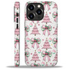 DAIZAG Compatible with iPhone 16 Pro Max CaseCartoon Christmas Bow2 in 1 Heavy Duty Shockproof Rugged Hard PCSoft Silico