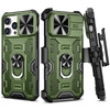 VEGO for iPhone 15 ProMax Case with Belt Clip Holster Slide Camera Cover Magnetic 360Rotatable Ring Kickstand Heavy Duty