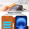 QLTYPRI Case for iPhone 16 Plus Premium PU Leather Simple Wallet Case Card Slots Kickstand Magnetic Closure Shockproof F