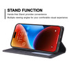 QLTYPRI Case for iPhone 16 Pro Max Premium PU Leather Cover TPU Bumper with Card Holder Kickstand Hidden Magnetic Adsorp