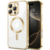 Hython Magnetic Clear for iPhone 16 Pro Case with Camera Lens Protector Compatible with MagSafe Luxury Plating Edge Slim
