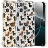 Roemary Puppy Case for iPhone 16 Pro Max with Dachshunds Paws DesignClear Pattern with Screen Protector Buffertech 66 ft
