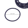 50pcs Nylon Rubber Bands High Elasticity Ponytail Holder Hair Ties Rope for Adults (Blue)