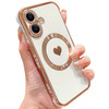IDweel Magnetic for iPhone 16 Case Compatible with Magsafe Elegant LoveThemed Luxury Plating Edge Slim Fit Lightweight S