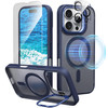 IDweel for iPhone 16 Pro Case with Screen Protector Camera Lens ProtectorCompatible with MagSafeBuiltin Camera Stash Sta